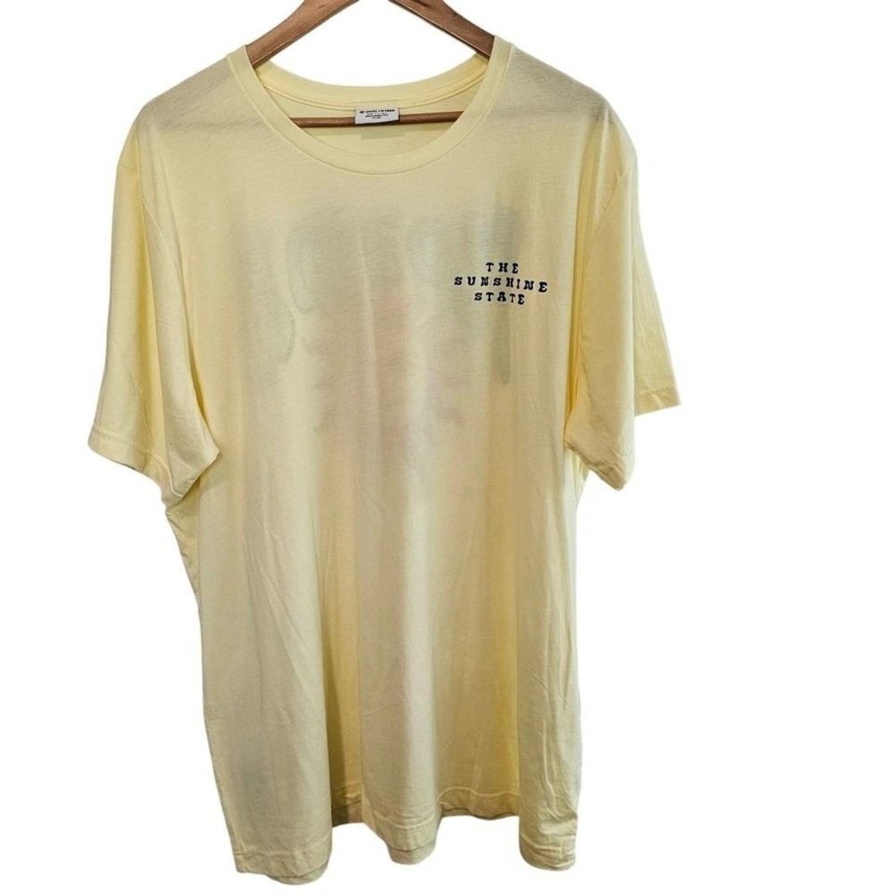 Florida Sunshine State Graphic T-Shirt Retro Style Short Sleeve Top Mens L NWT‎